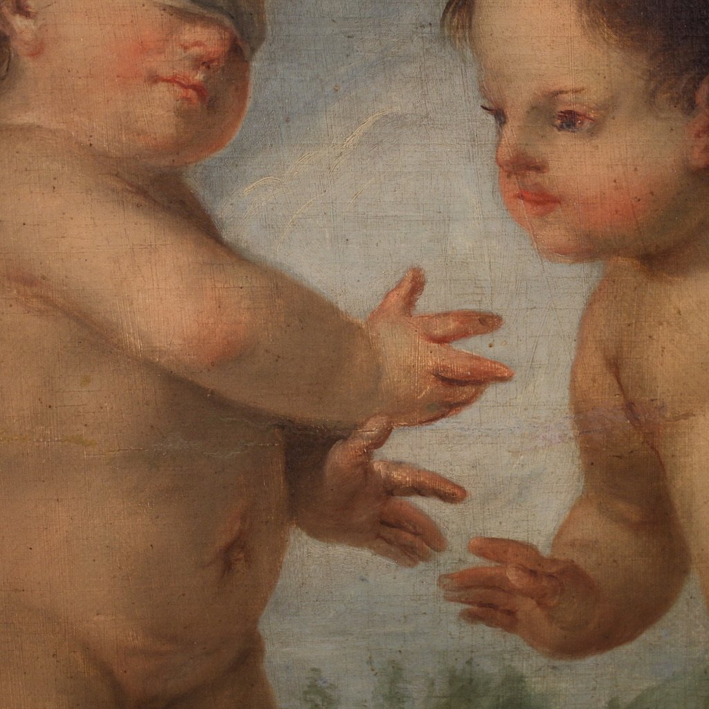 Peinture rococo du 18ème siècle, Jeu des chérubins-photo-2