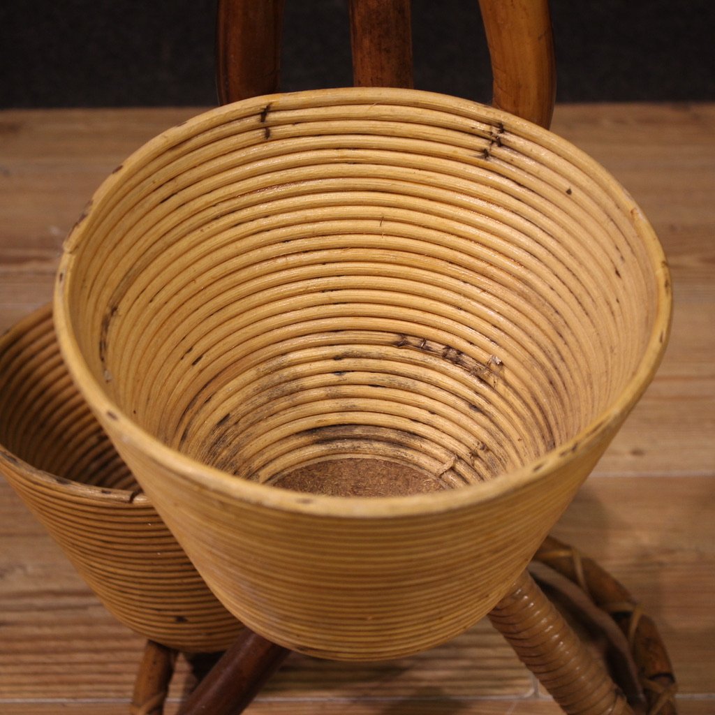 Italian Design Bamboo Vase Holder From The 1960s-photo-3
