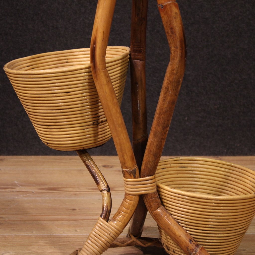 Italian Design Bamboo Vase Holder From The 1960s-photo-4