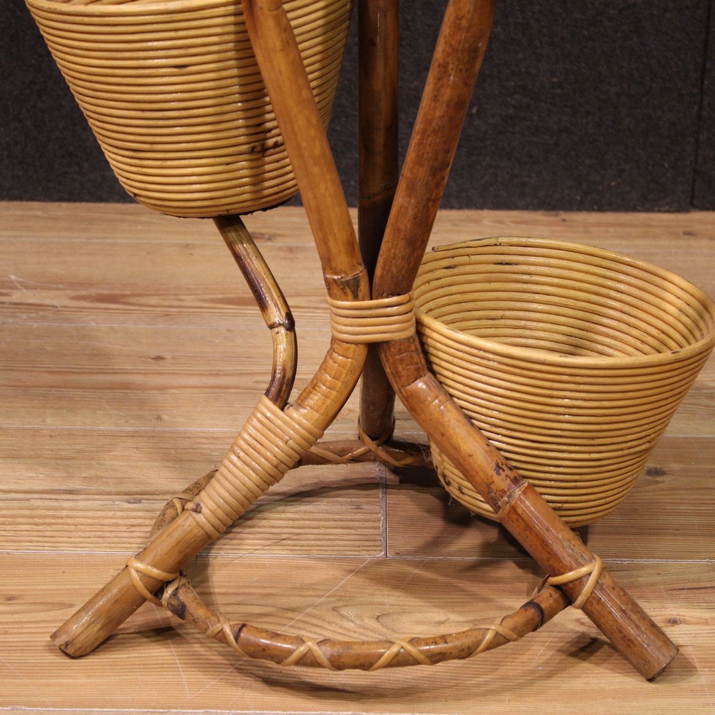 Italian Design Bamboo Vase Holder From The 1960s-photo-6