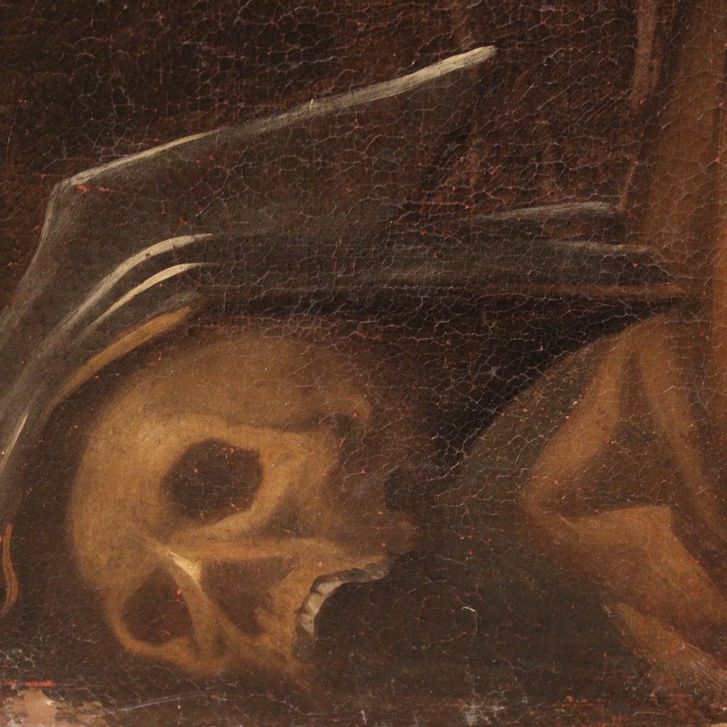 Peinture religieuse du 17ème siècle, Saint François d'Assise-photo-8