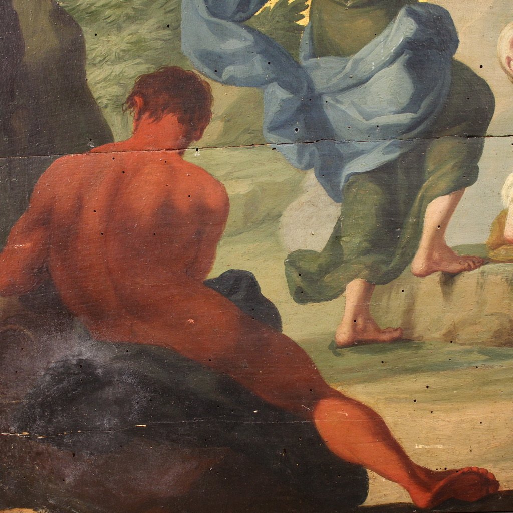 18th Century Italian Panel Painting, Hermes Entrusts Dionysus To The Nymphs Of Mount Nysa-photo-6