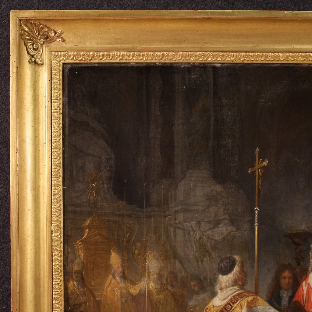 Couronnement de Victor-Amédée II, tableau signé Ed. Hamman et daté de 1866-photo-4