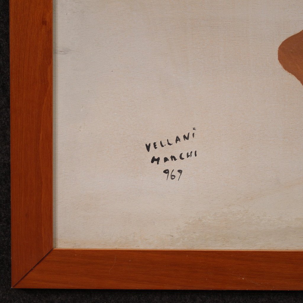 Italian Female Nude Painting Signed Vellani Marchi-photo-3