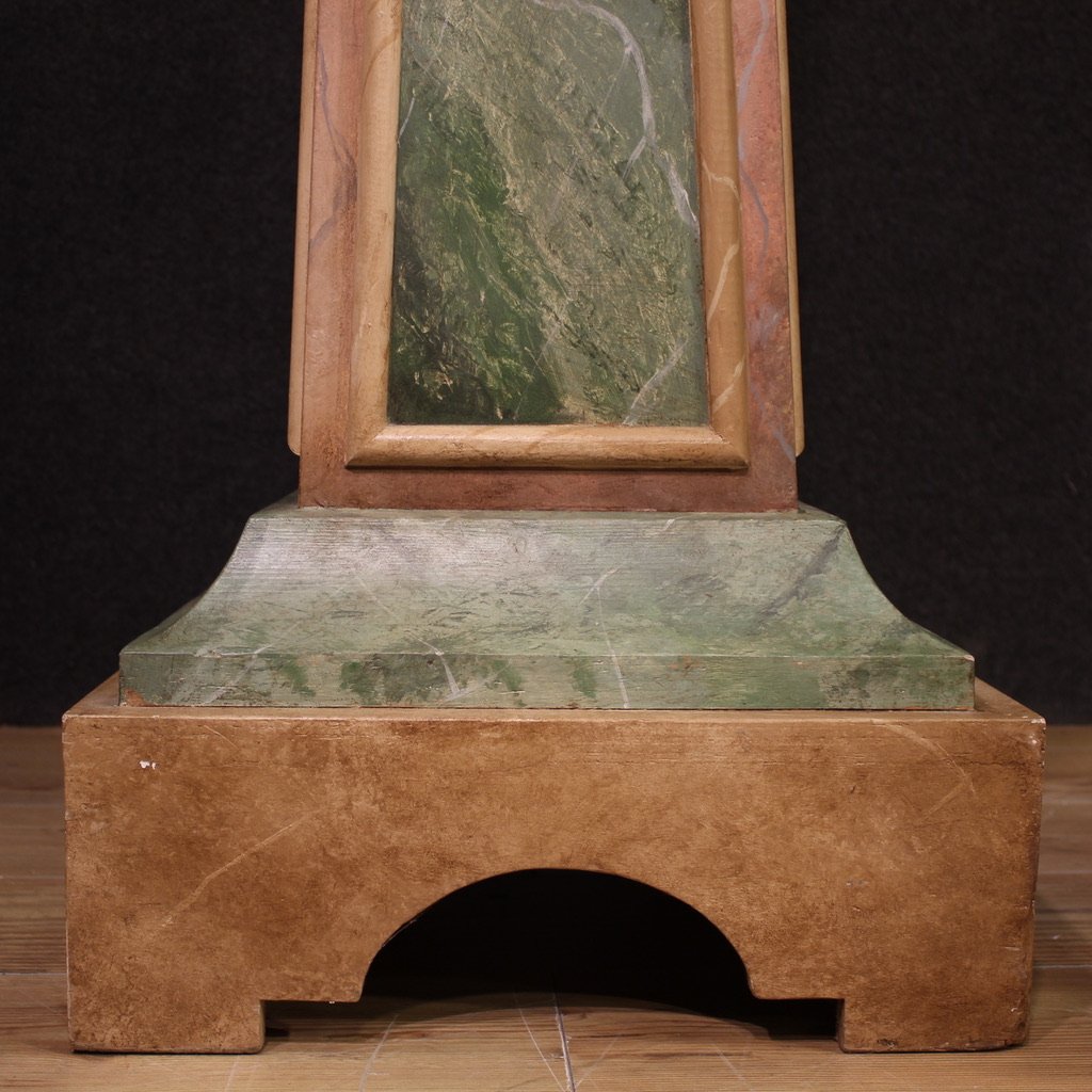 Paire de colonnes italiennes laquées du 20ème siècle-photo-8