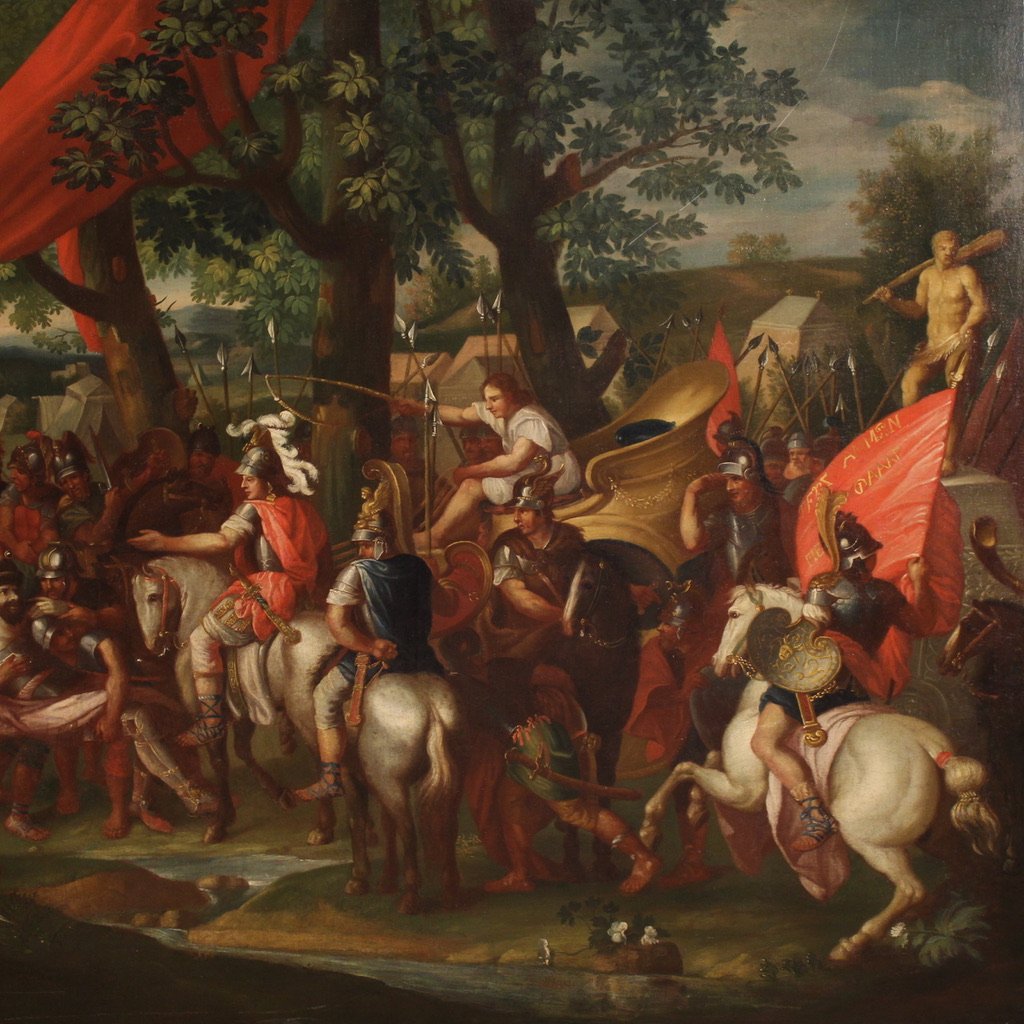 Great Battle Painting Of The 18th Century, Alexander The Great And Porus-photo-8