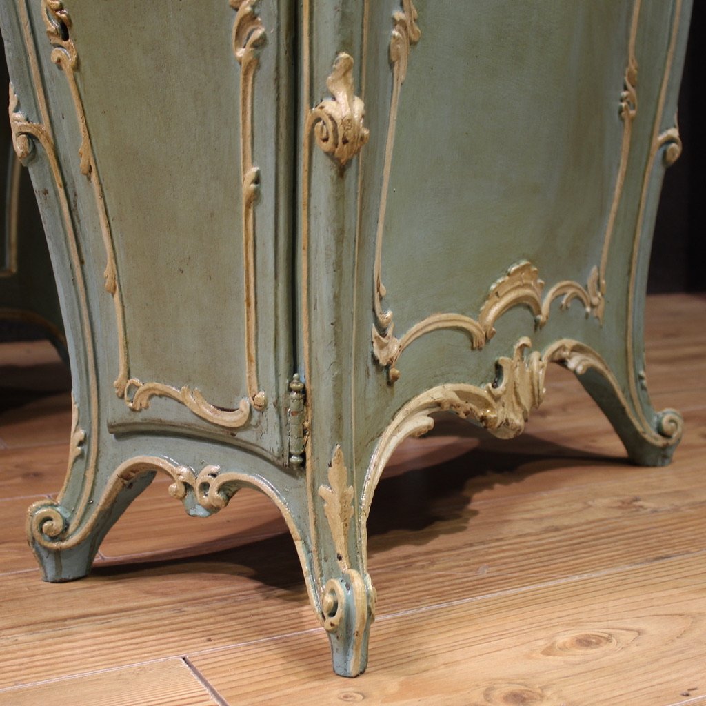 Venetian Lacquered And Painted Writing Desk From The 20th Century-photo-4