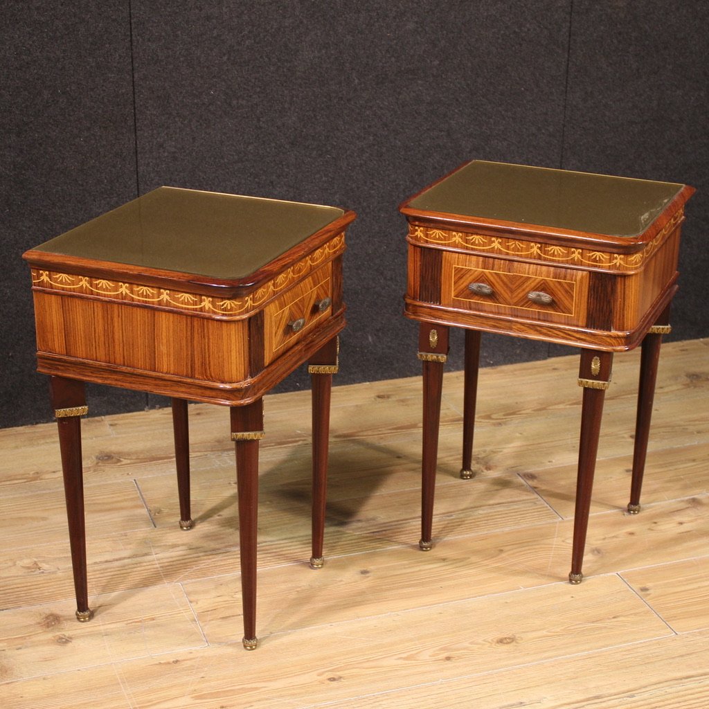 Pair Of Italian Bedside Tables From The 1960s-photo-3