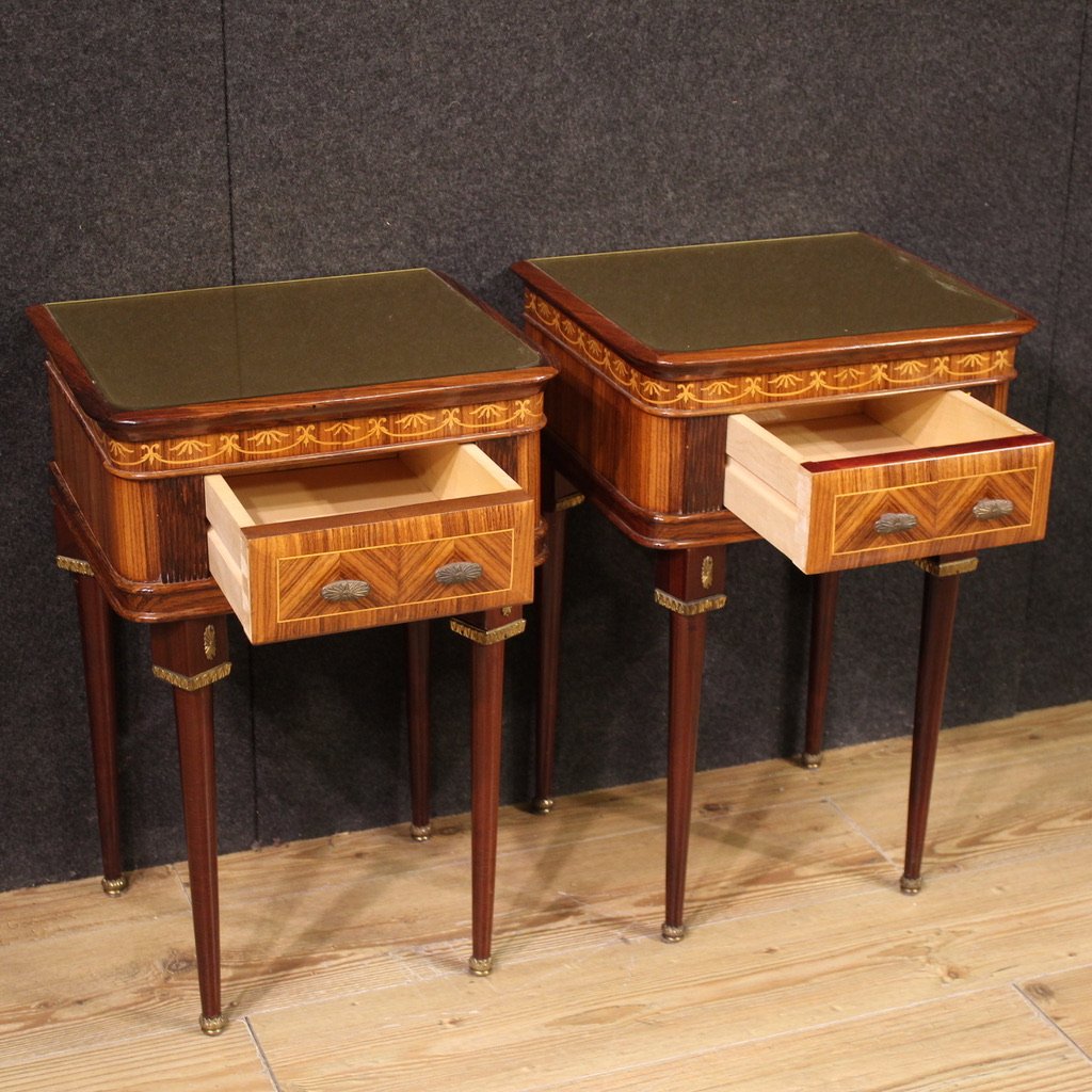 Pair Of Italian Bedside Tables From The 1960s-photo-5