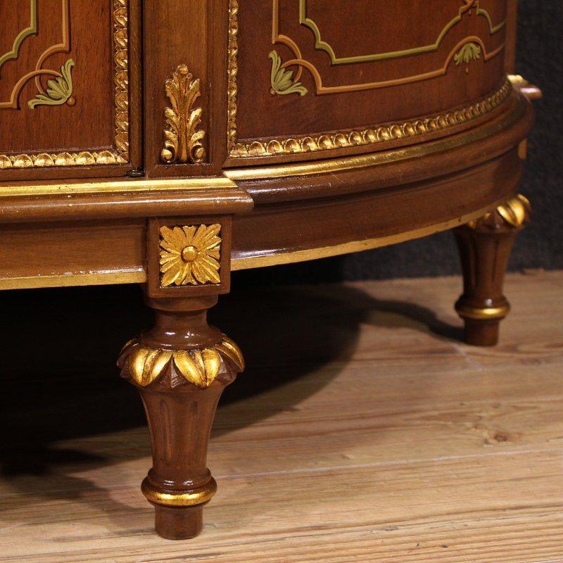20th Century Italian Painted And Gilded Wooden Sideboard-photo-1