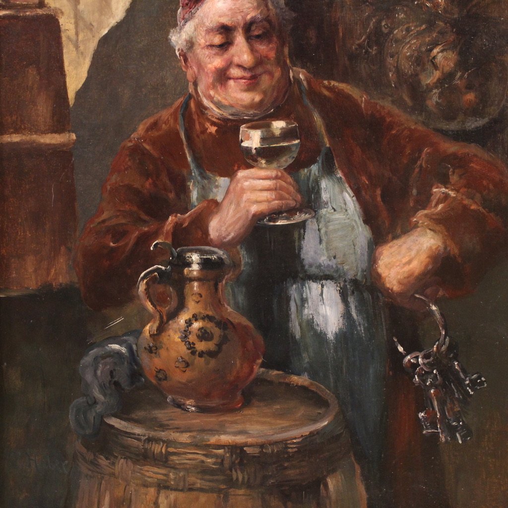 Great 19th Century Painting Signed C. Huber-photo-4