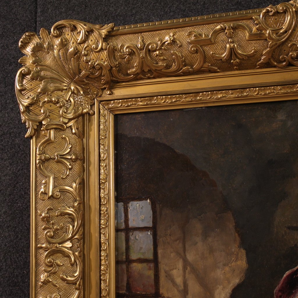 Great 19th Century Painting Signed C. Huber-photo-4