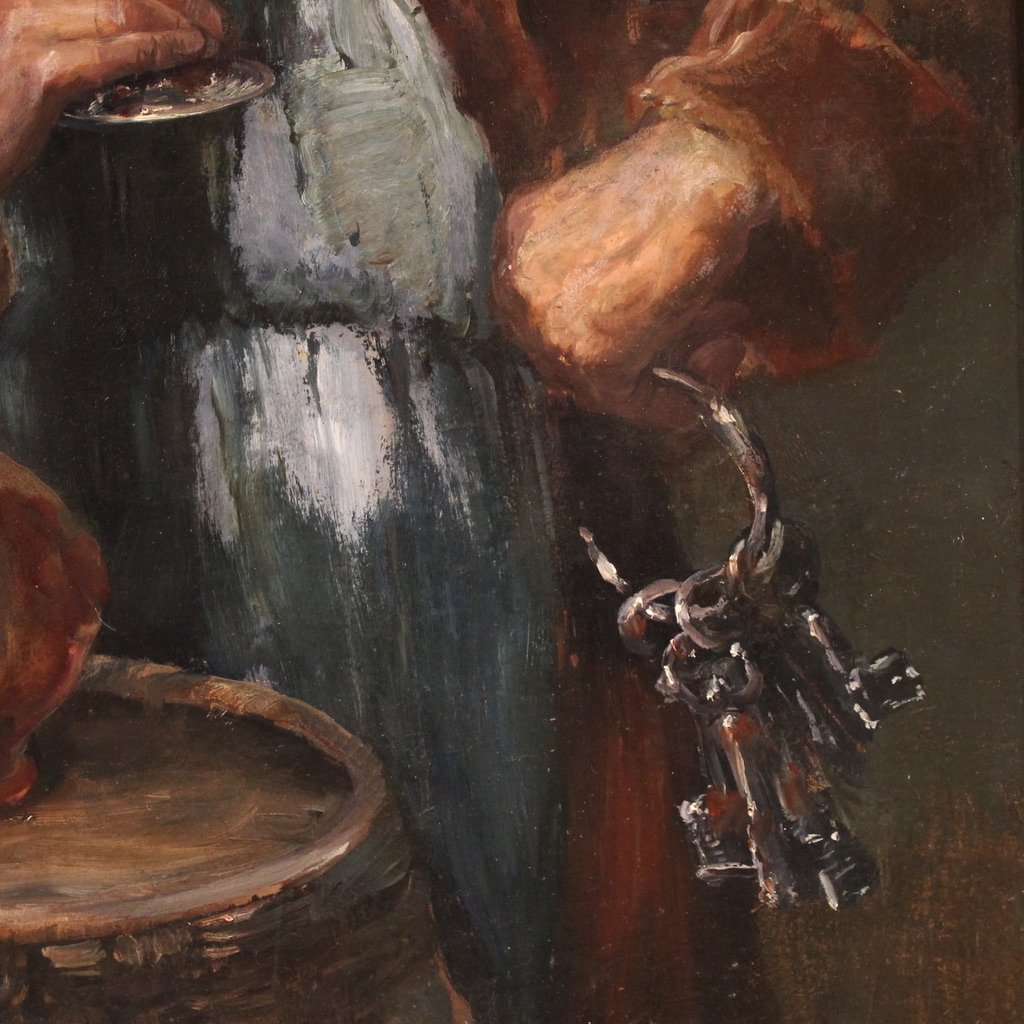 Great 19th Century Painting Signed C. Huber-photo-8