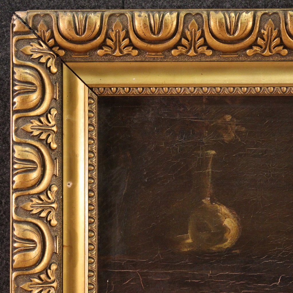 Spanish Painting Of An Interior Scene From The 20th Century-photo-5