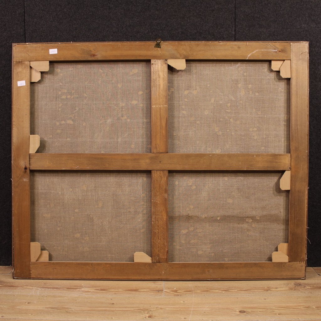 Tableau italien ancien le Christ et l'adultère du 18ème siècle-photo-6