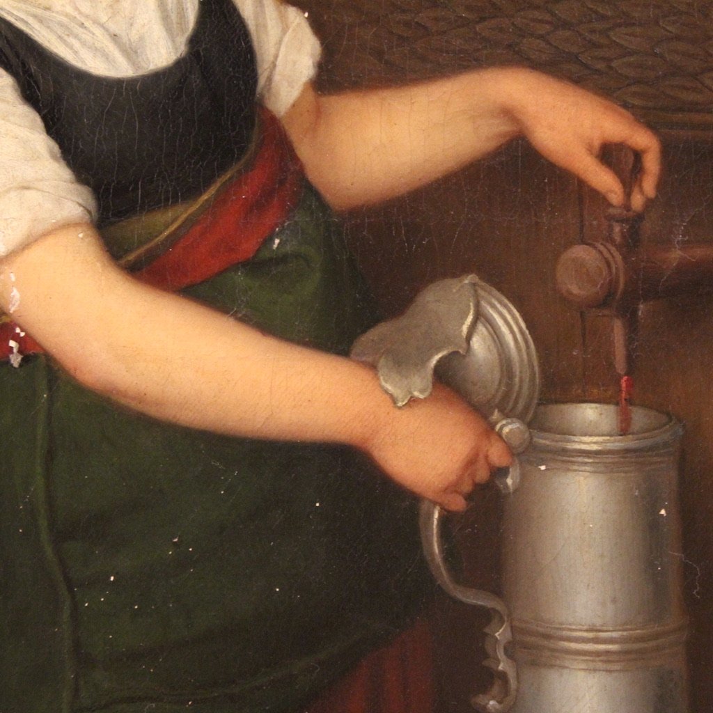 Painting Signed G. Spangerberg And Dated 1886, Interior Scene-photo-6