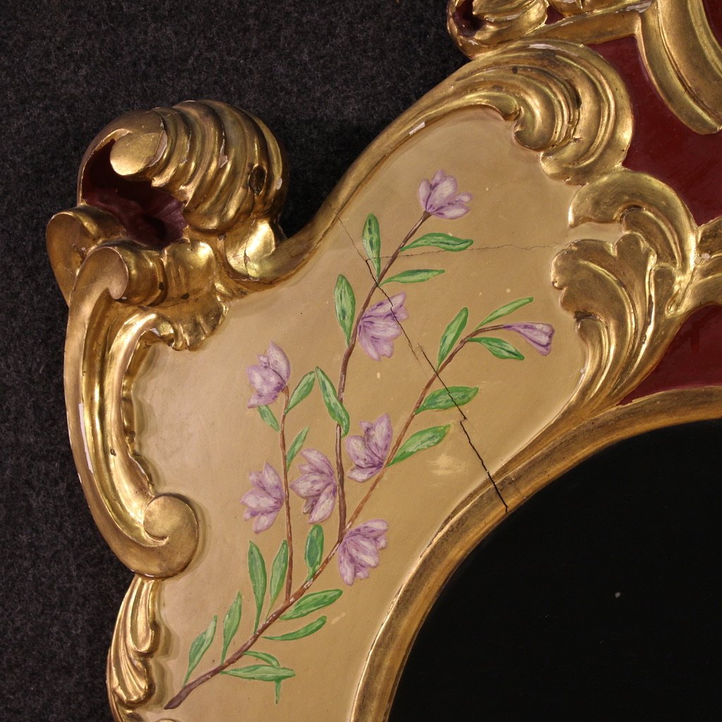 Great Venetian Chinoiserie Lacquered, Painted And Gilded Mirror-photo-5