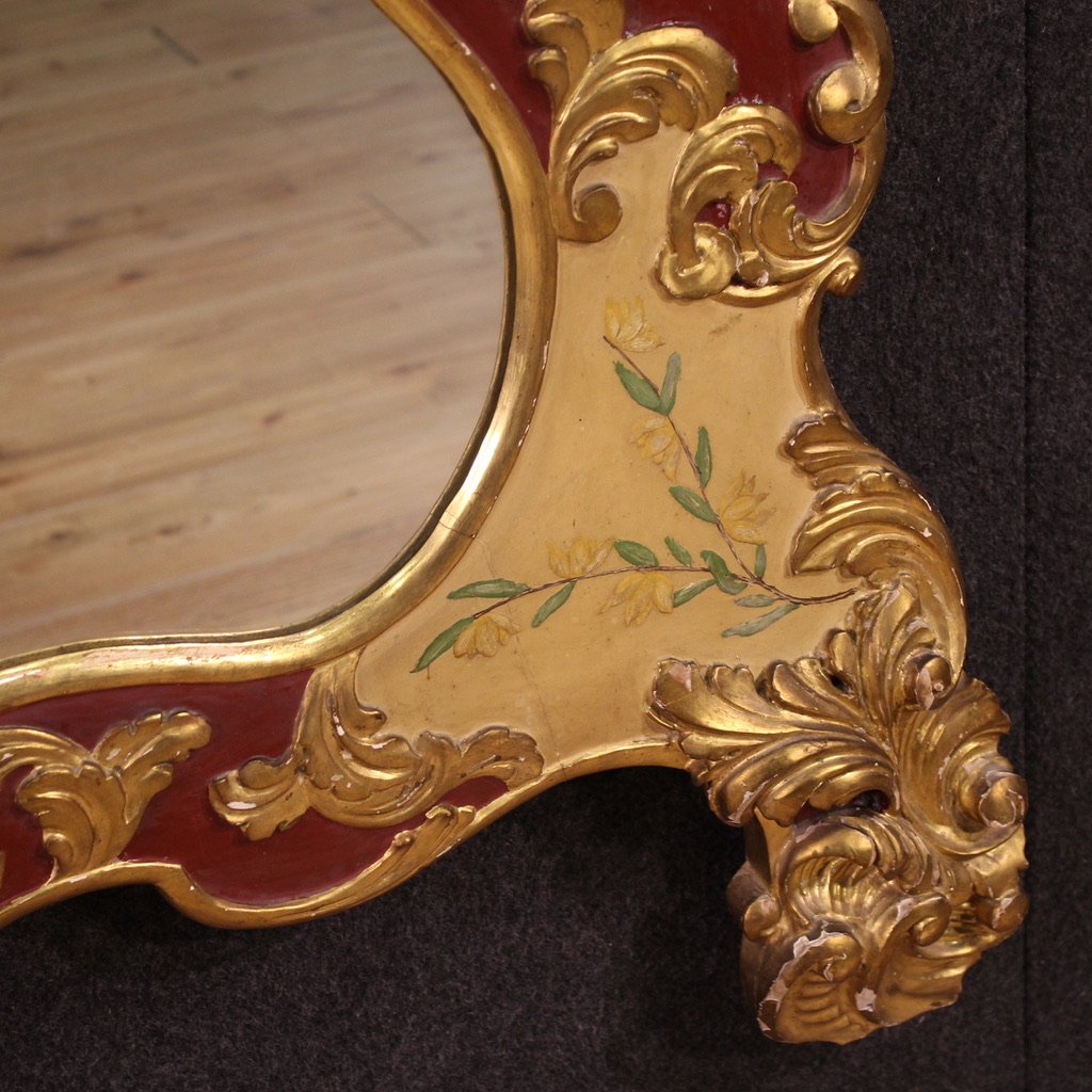 Great Venetian Chinoiserie Lacquered, Painted And Gilded Mirror-photo-8