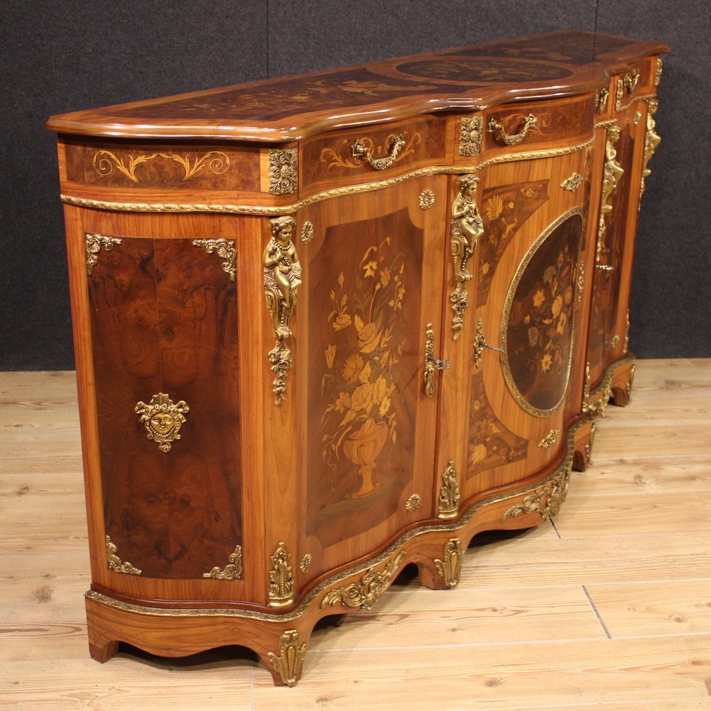 20th Century French Inlaid Sideboard-photo-3