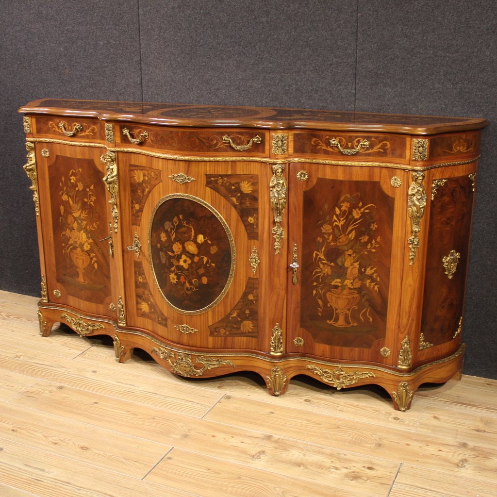 20th Century French Inlaid Sideboard-photo-4