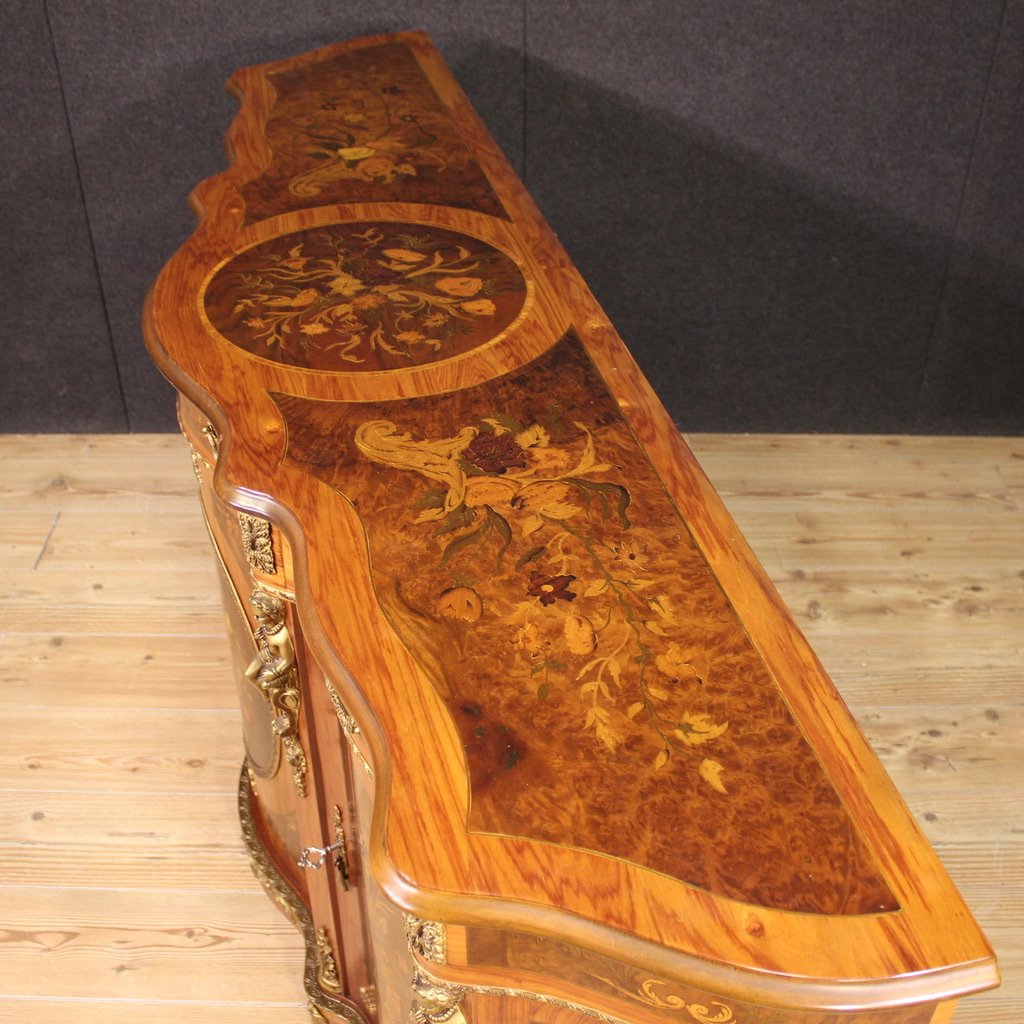 20th Century French Inlaid Sideboard-photo-5