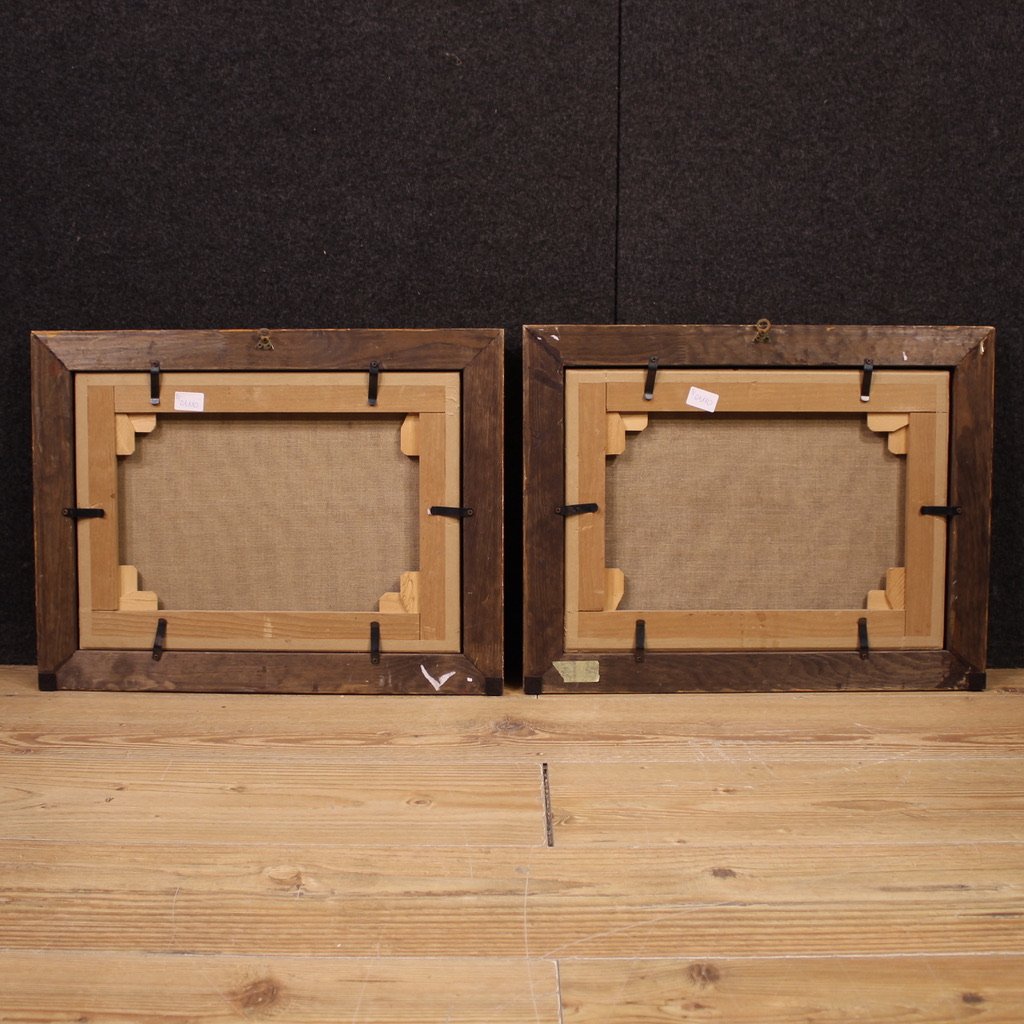 Paire de tableaux flamands du 18ème siècle, scènes de chasse-photo-7