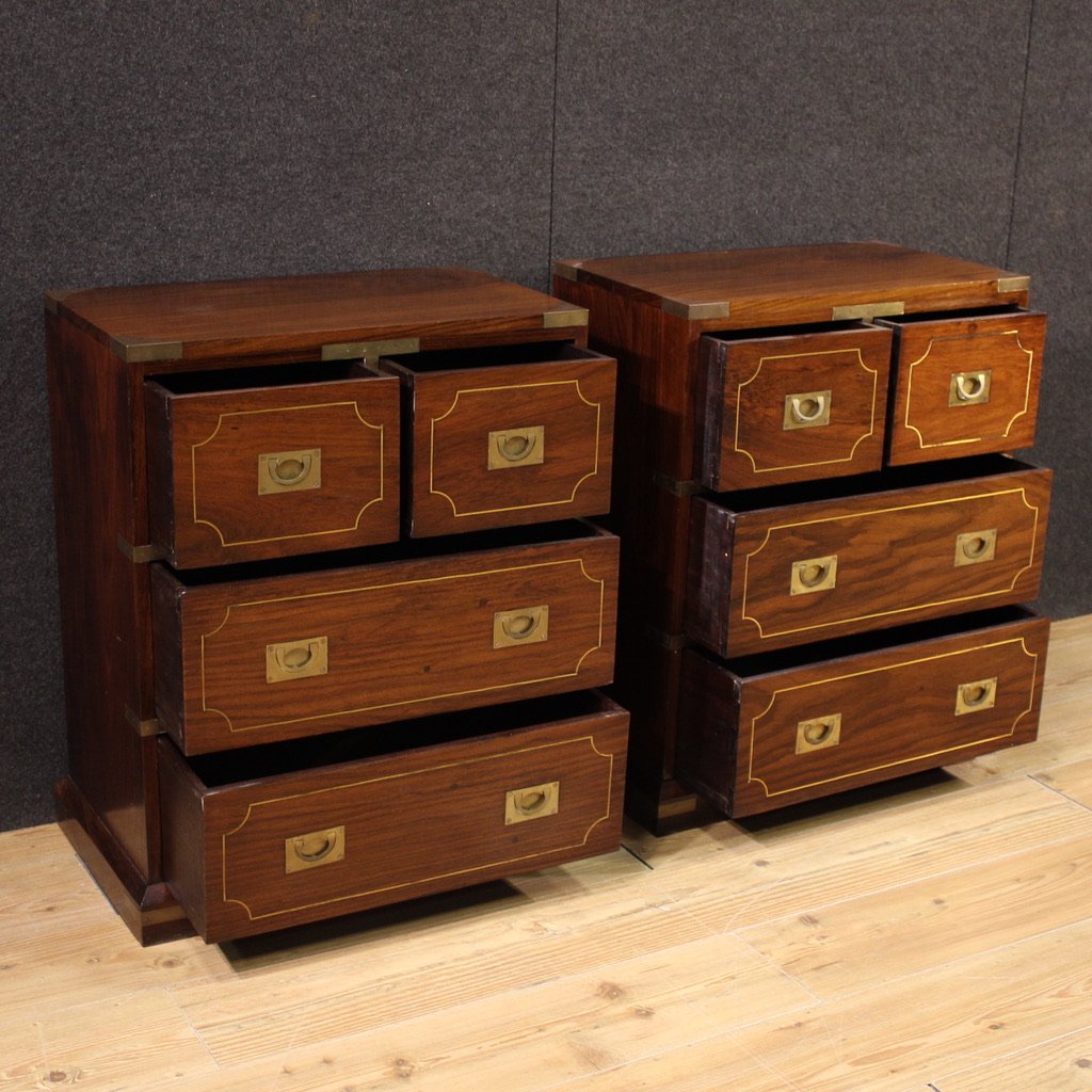 Pair Of 20th Century English Chests Of Drawers-photo-1