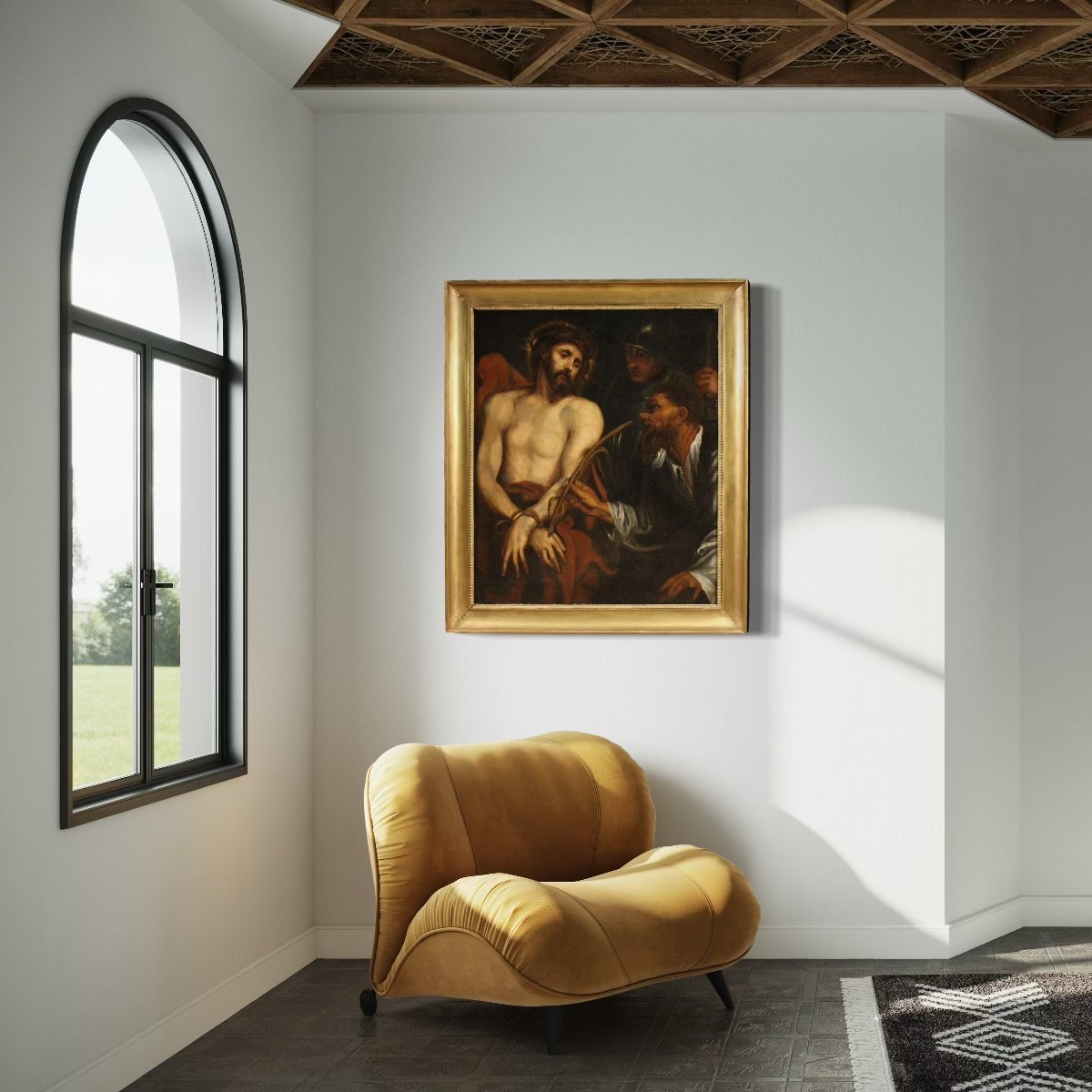 Great 17th-century Flemish Painting, Christ Mocked-photo-4