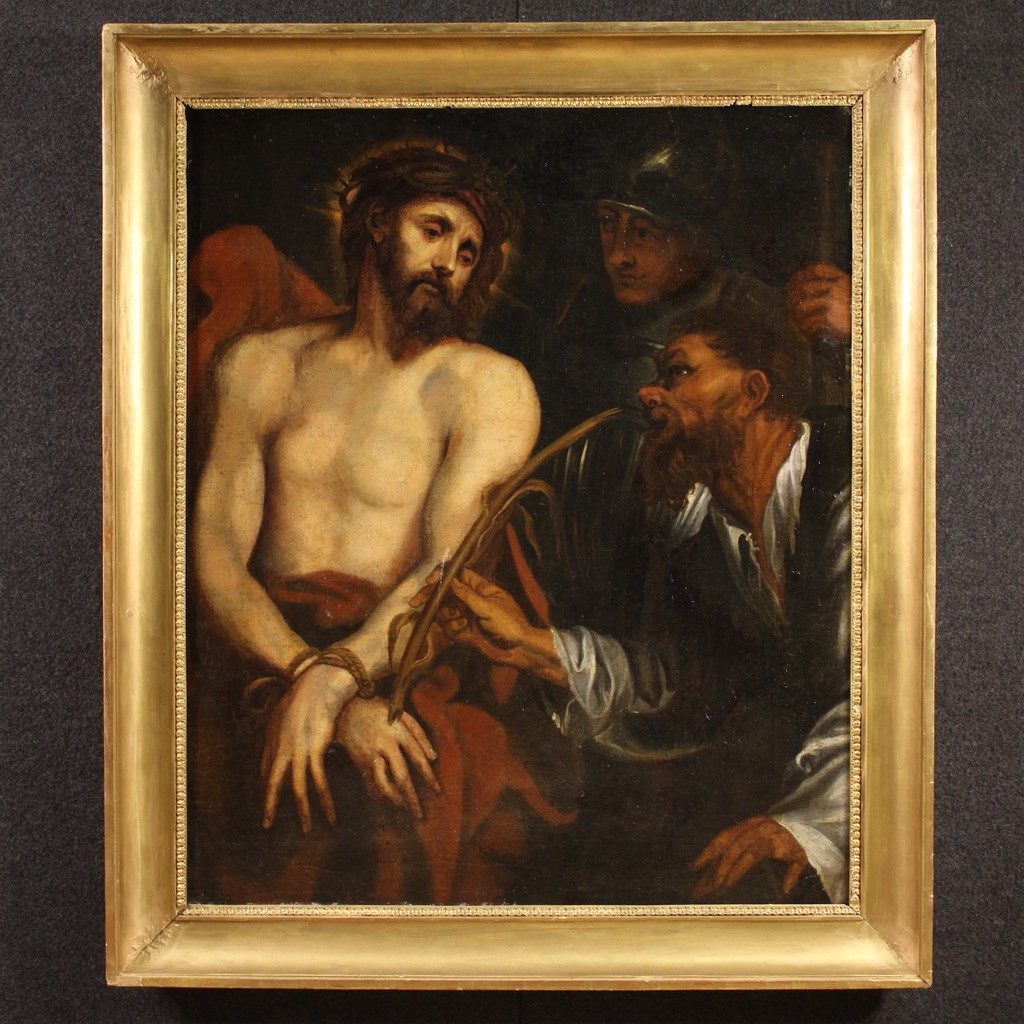 Great 17th-century Flemish Painting, Christ Mocked