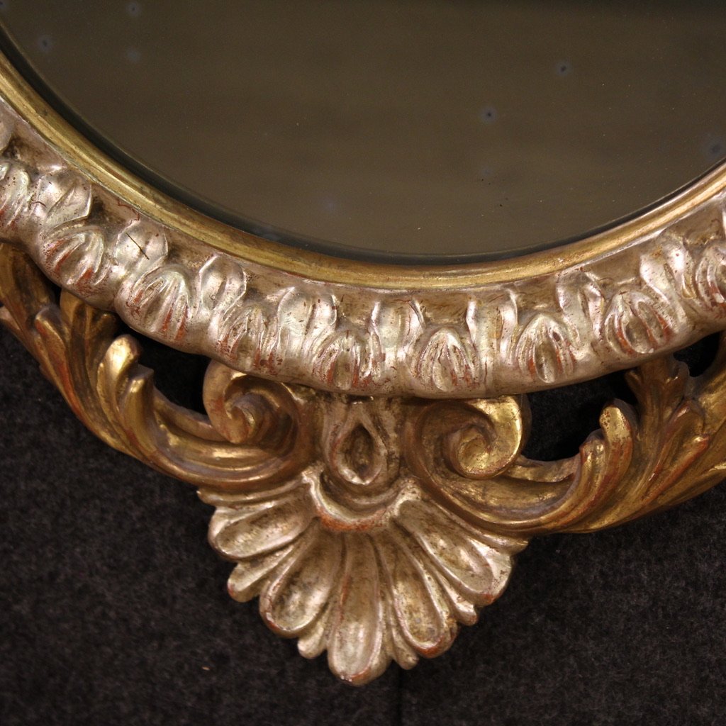 Miroir italien doré de style Louis XV du 20ème siècle-photo-6