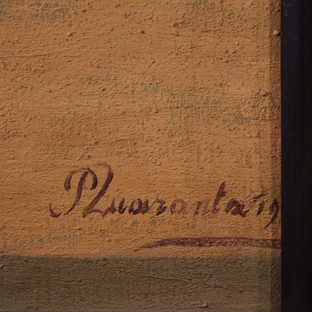 Italian Still Life Painting Signed And Dated 1919-photo-2