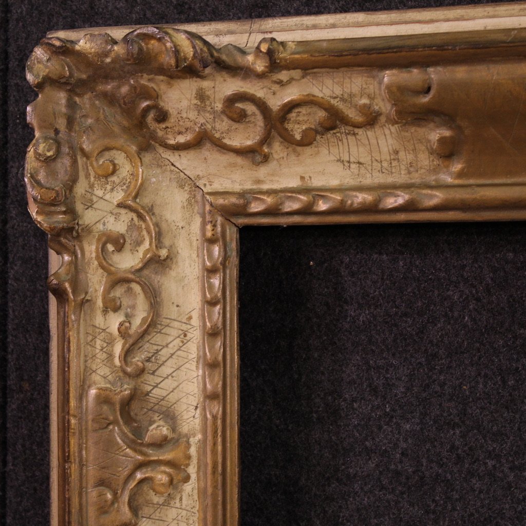 20th Century Italian Lacquered And Gilded Frame-photo-3