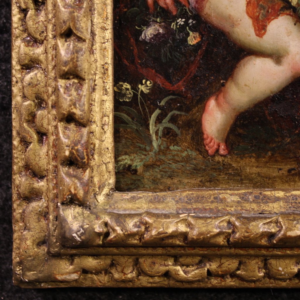 Antique Flemish Painting On Copper From The 17th Century, Mythological Scene-photo-4