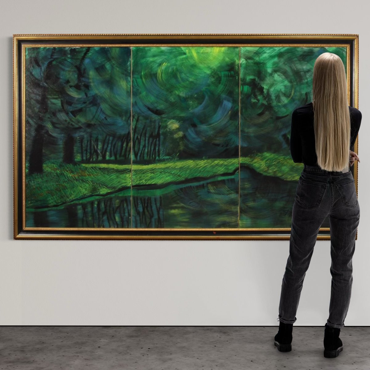 Grand tableau italien daté 1993-photo-2