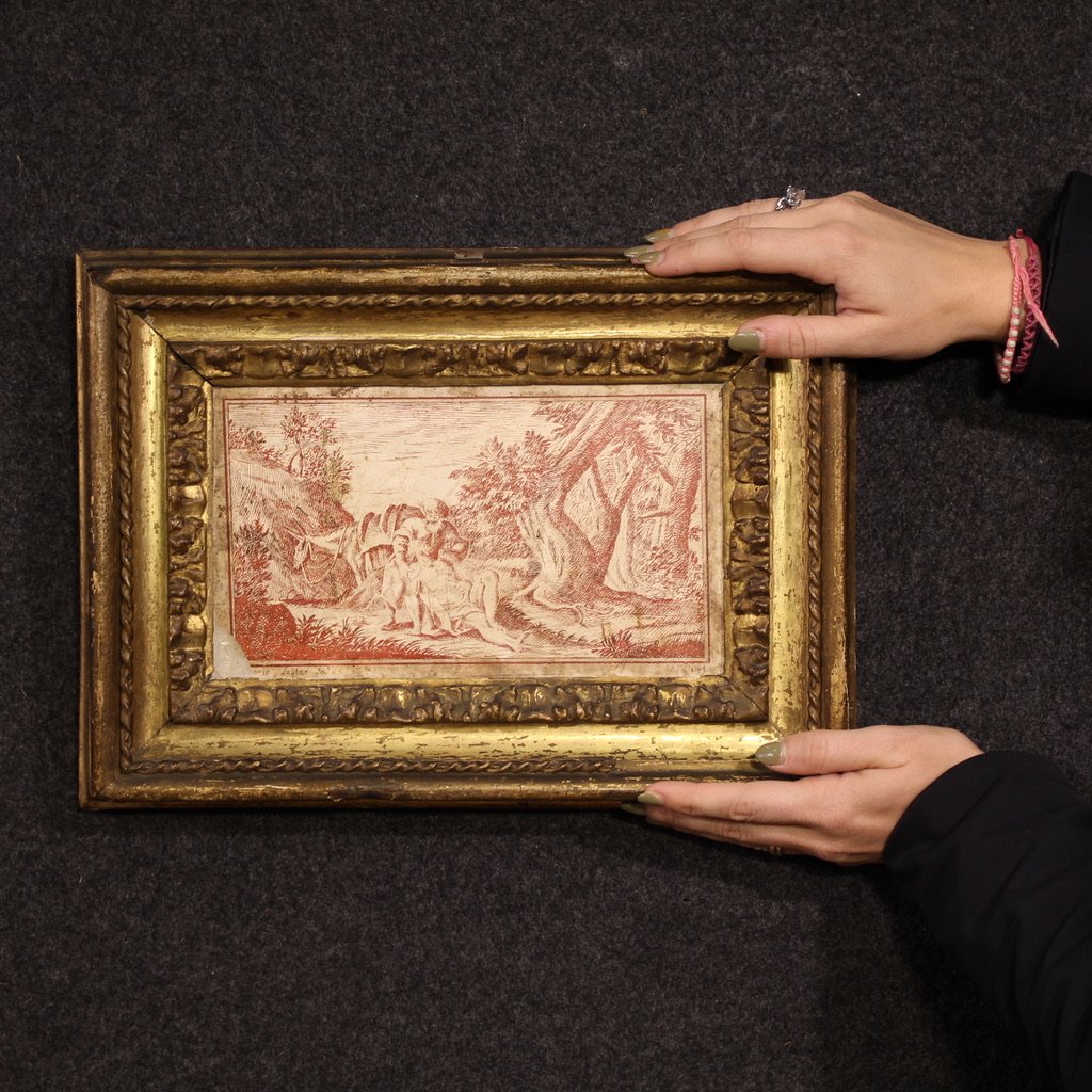 Scagliola Panel On Slate Signed Sayter And Dated 1749-photo-3