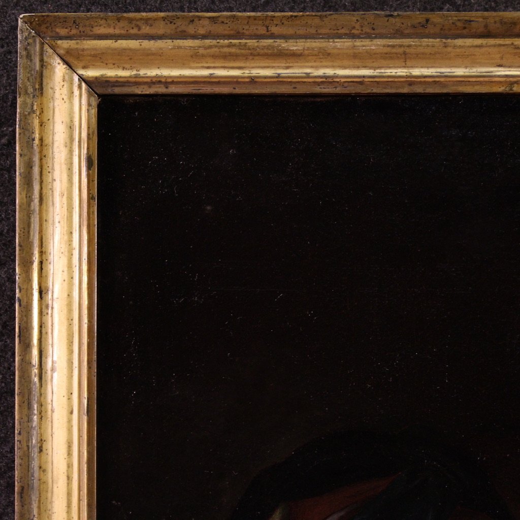 Ancienne peinture italienne du 17ème siècle, Le Mariage mystique de sainte Catherine-photo-4