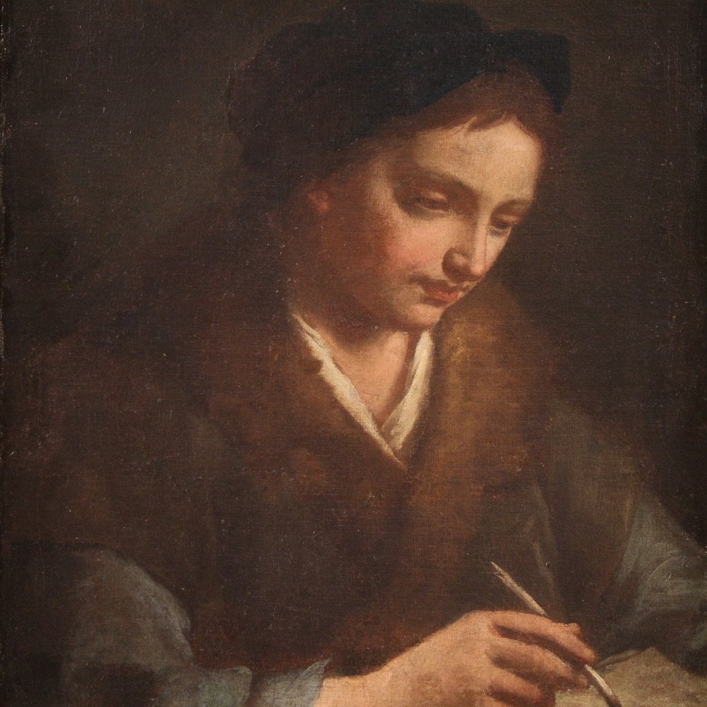 Antique Italian Portrait Painting From The 17th Century-photo-4