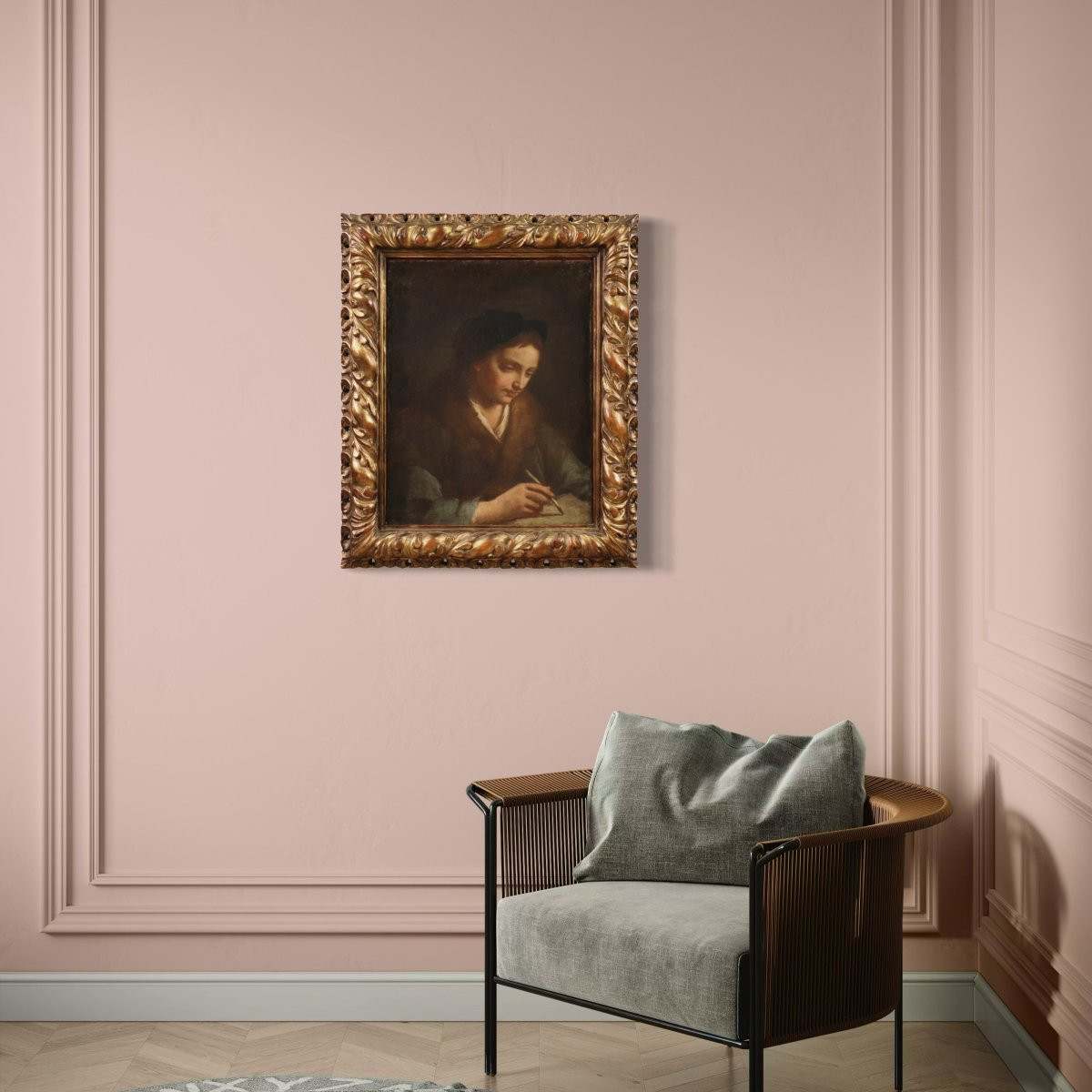 Antique Italian Portrait Painting From The 17th Century-photo-1