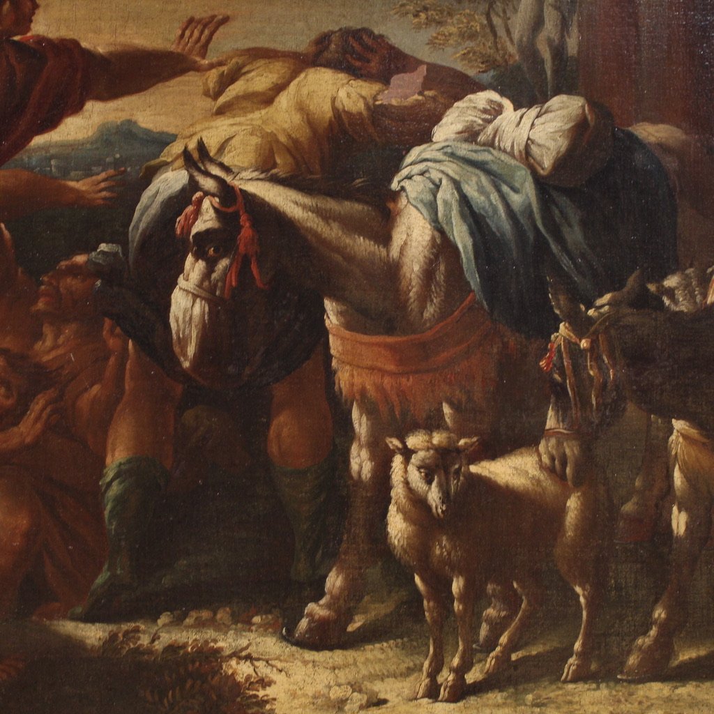 18th Century Italian Painting, Moses Drives Out The Shepherds -photo-3