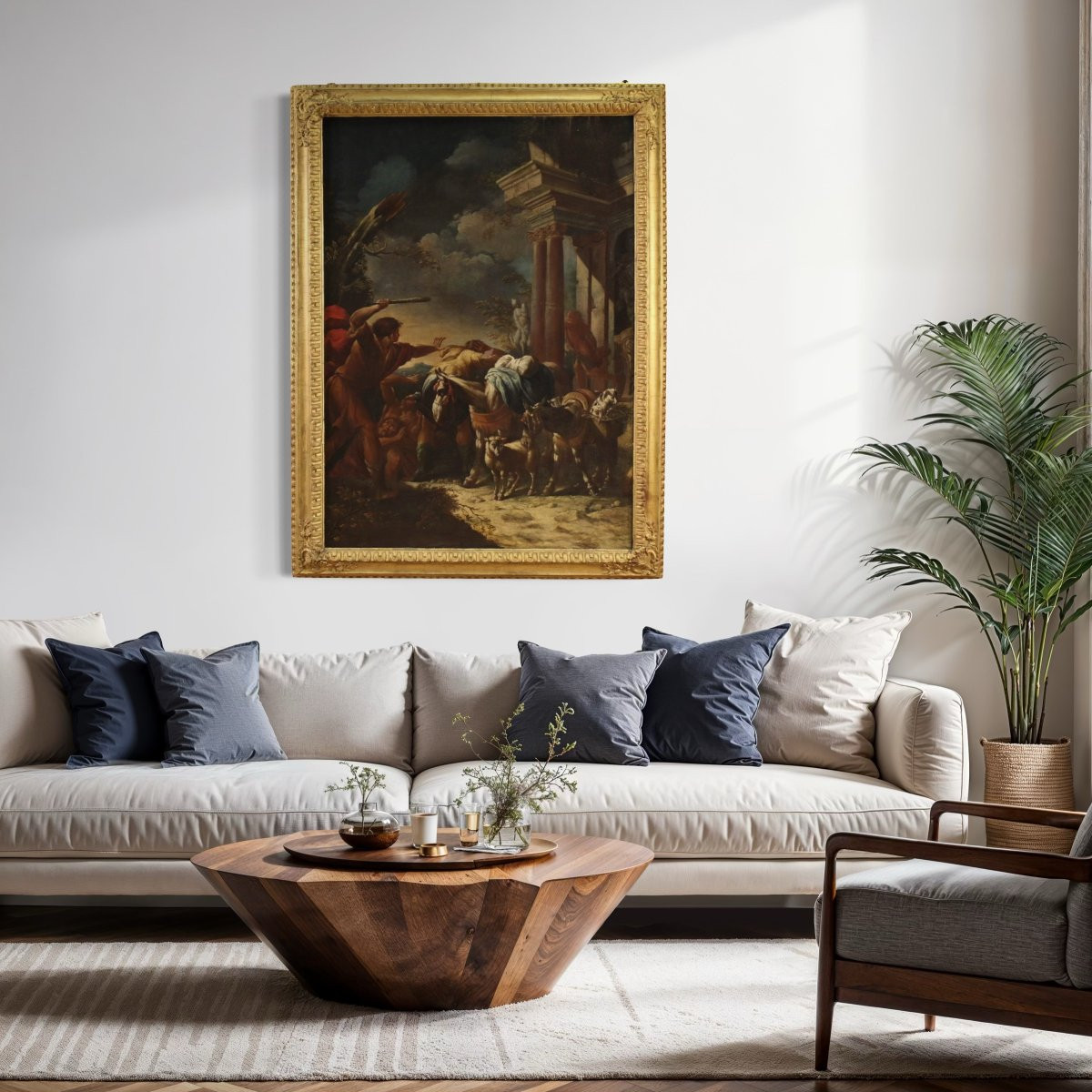 18th Century Italian Painting, Moses Drives Out The Shepherds -photo-4