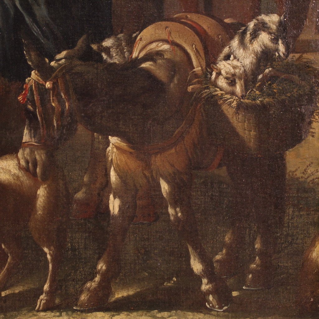18th Century Italian Painting, Moses Drives Out The Shepherds -photo-8