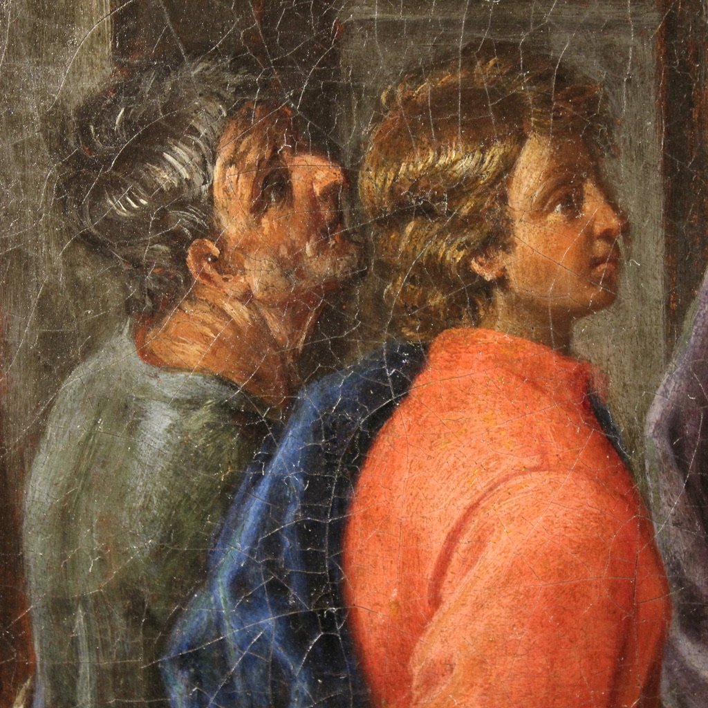 Antique Italian Painting From The 17th Century, The Martyrdom Of The Four Crowned Saints-photo-6