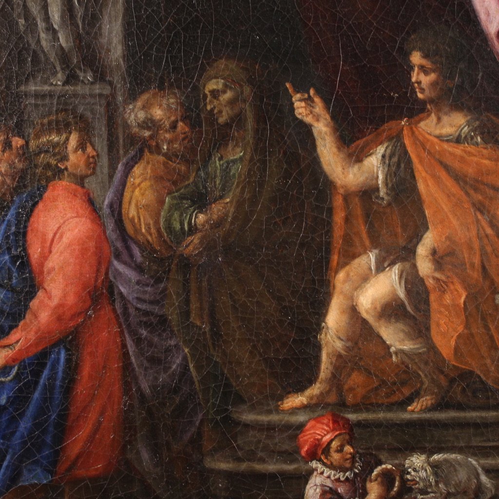 Antique Italian Painting From The 17th Century, The Martyrdom Of The Four Crowned Saints-photo-8