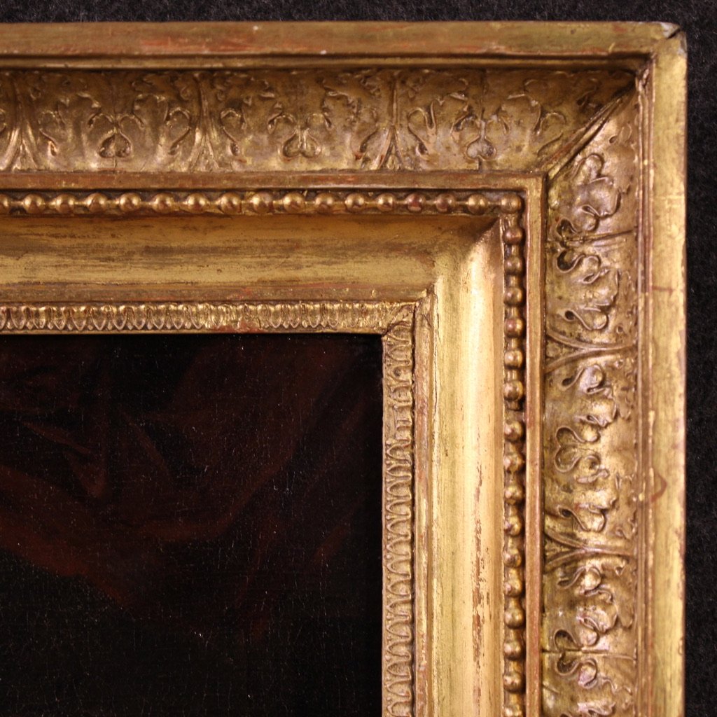 Paire de tableaux anciens du 18ème siècle, scènes galantes-photo-6