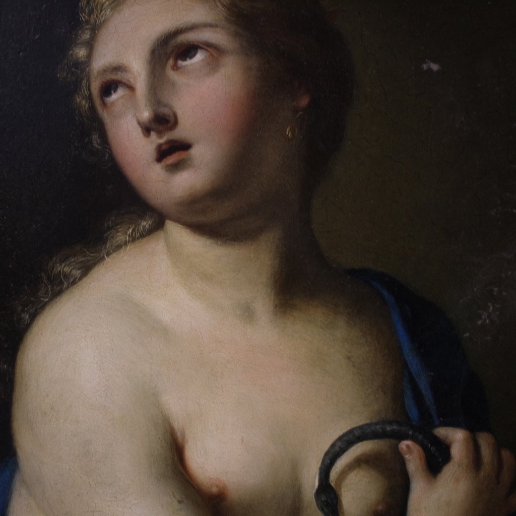 18th-century Italian Painting On Copper, The Death Of Cleopatra-photo-6