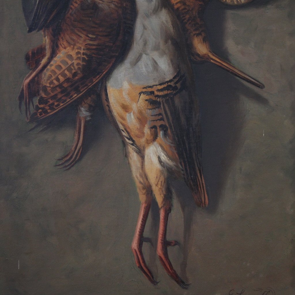 20th Century Italian Painting, Still Life With Game-photo-3