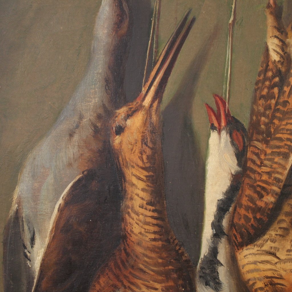 20th Century Italian Painting, Still Life With Game-photo-8