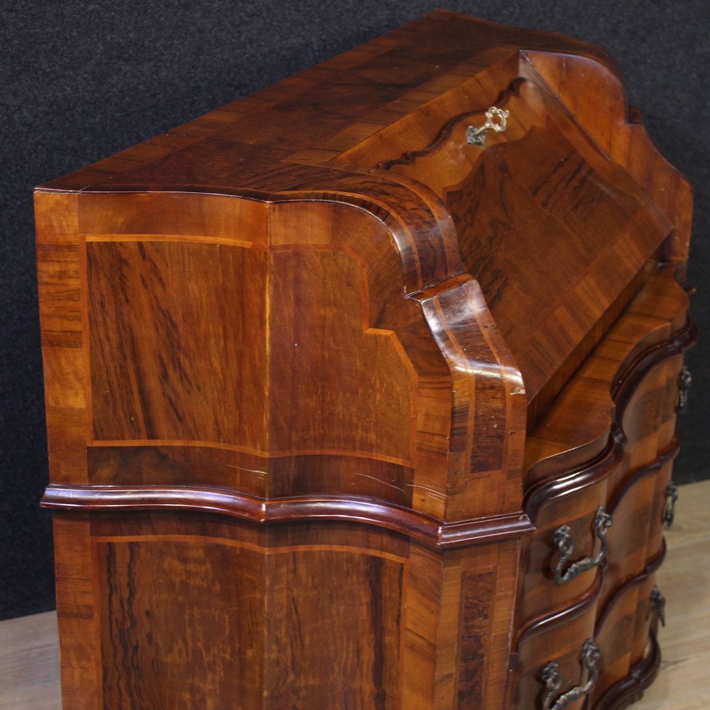 Bureau vénitien en bois de noyer du 20ème siècle-photo-7