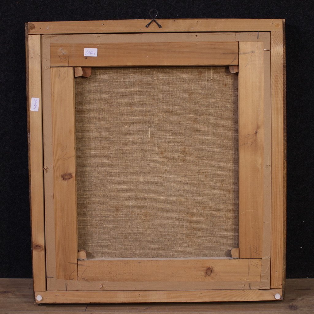 Ancien tableau italien du 18ème siècle, le Sacré-Cœur de Jésus-photo-2