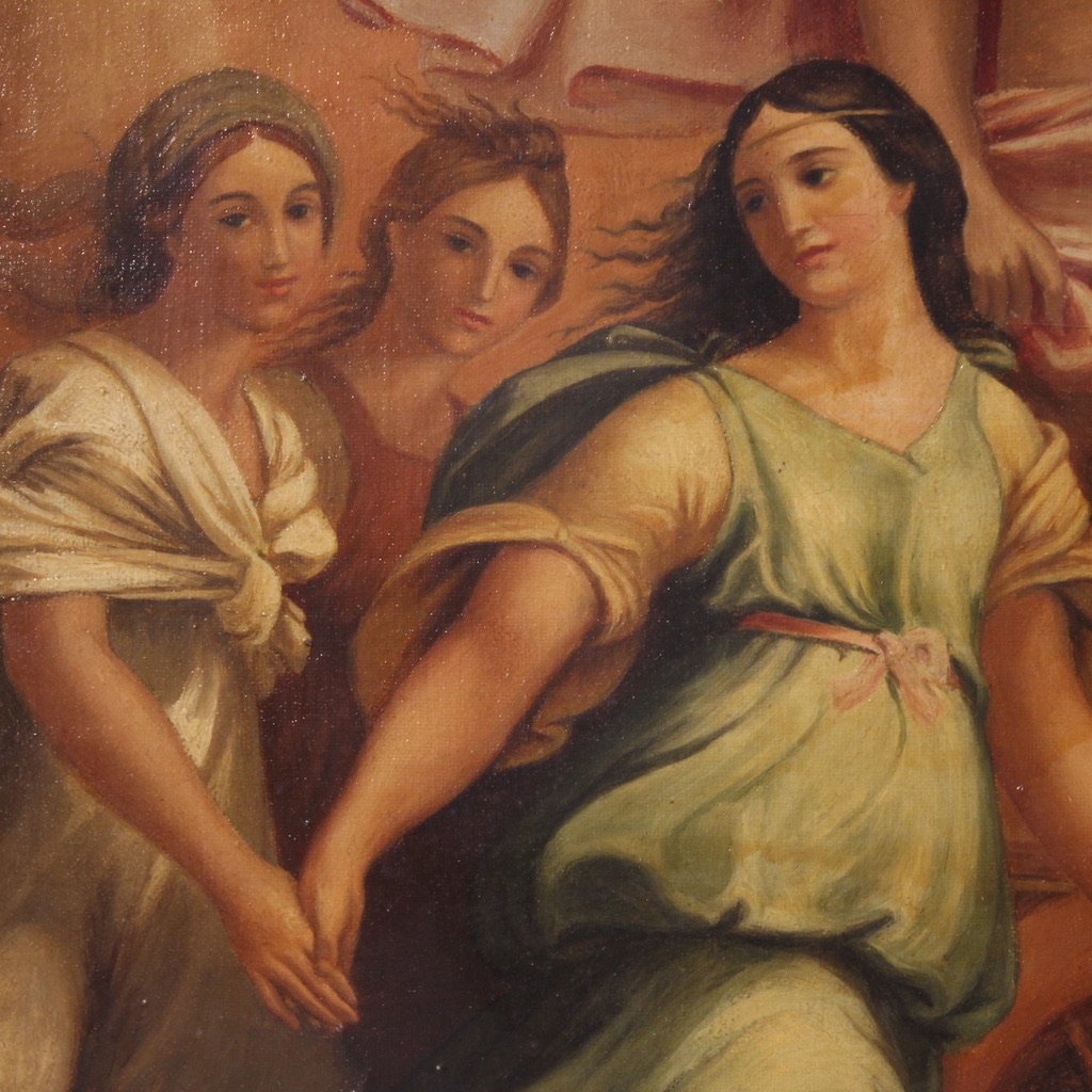 Great 19th-century Mythological Painting, The Chariot Of Dawn After Guido Reni-photo-2